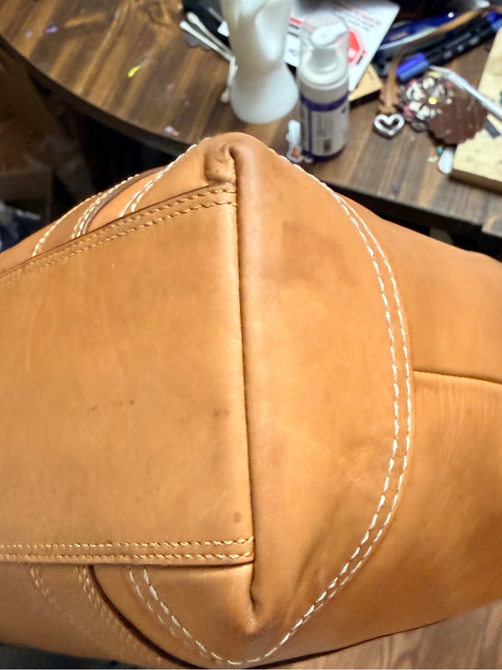 Coach vtg Hamptons Leather Carryall Tote - Picture 5 of 12